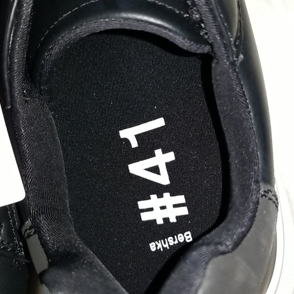 👣BERSHKA😄 Men's Faux Leather Platform Sneakers😃size 8 - Picture 8 of 13